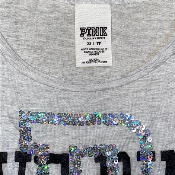 Pink Sequined Tee - Picture 2 of 3